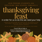 Feeding Students USA Thanksgiving Feast Call for Help
